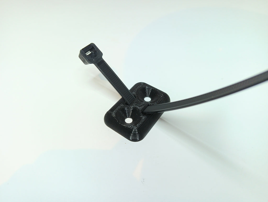 Zip-tie cable management plate