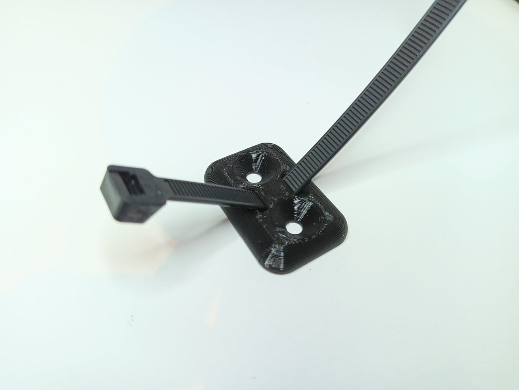 Zip-tie cable management plate
