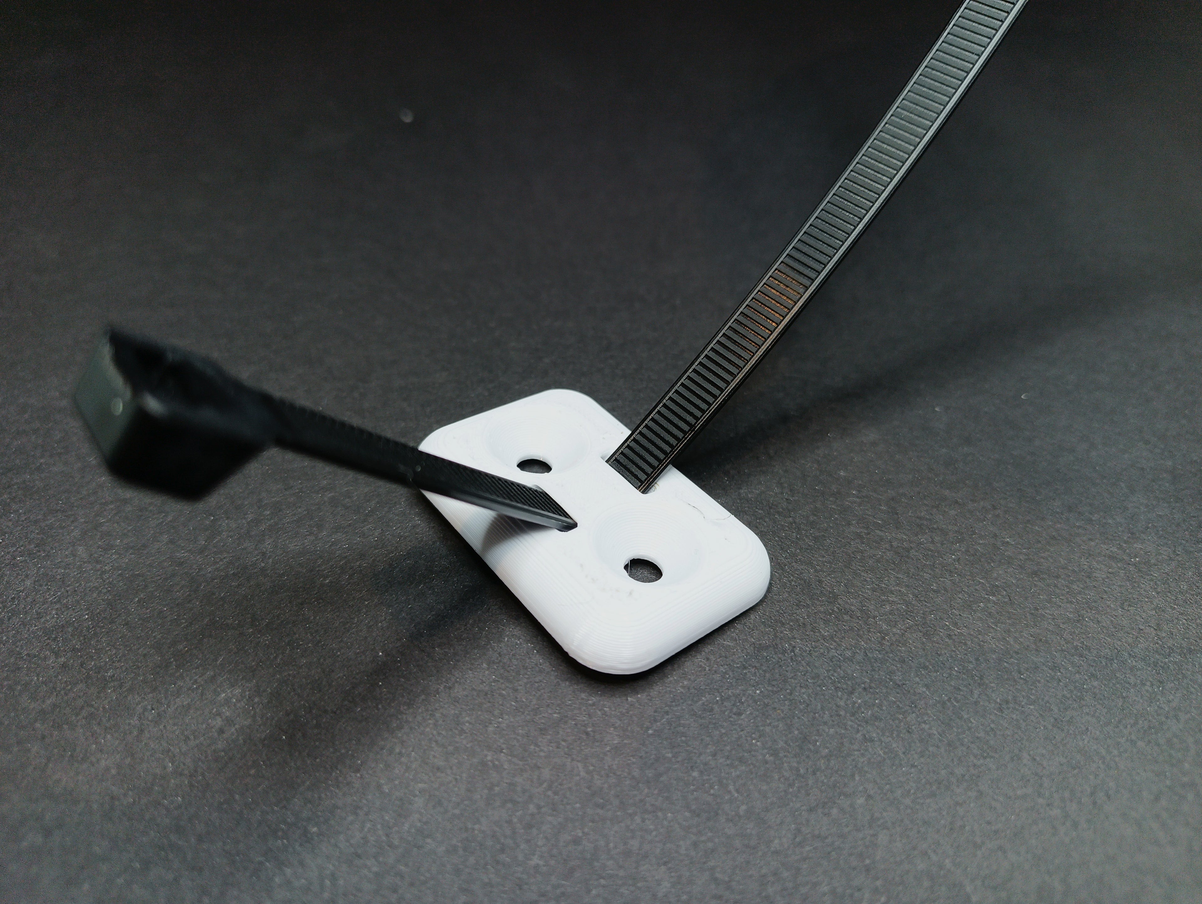 Zip-tie cable management plate