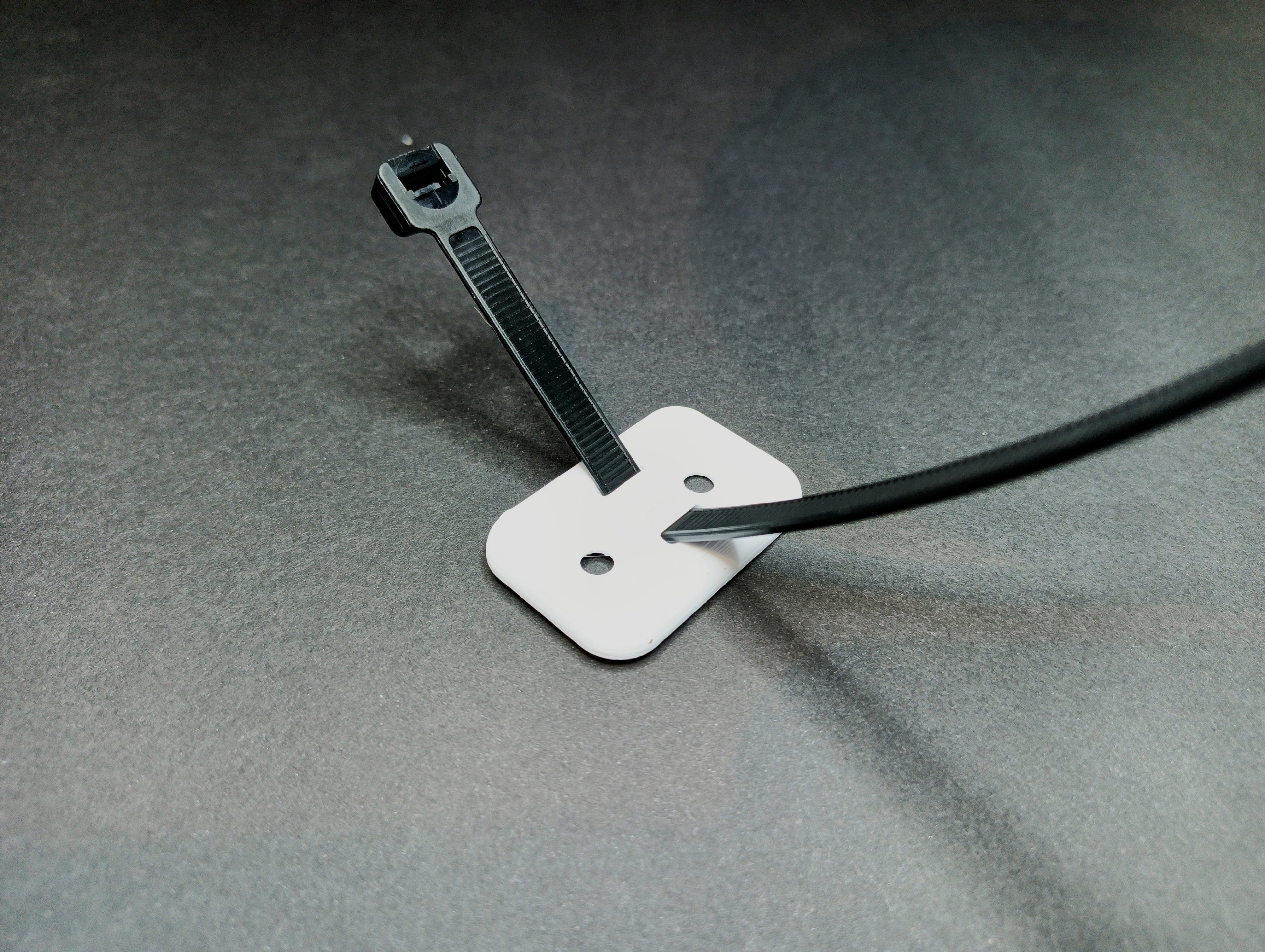 Zip-tie cable management plate